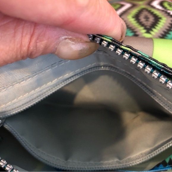 KIPLING Lucy, Crossbody Bag, Teal/White/Green/Black/Brown, 6.5”x8” - Picture 8 of 14